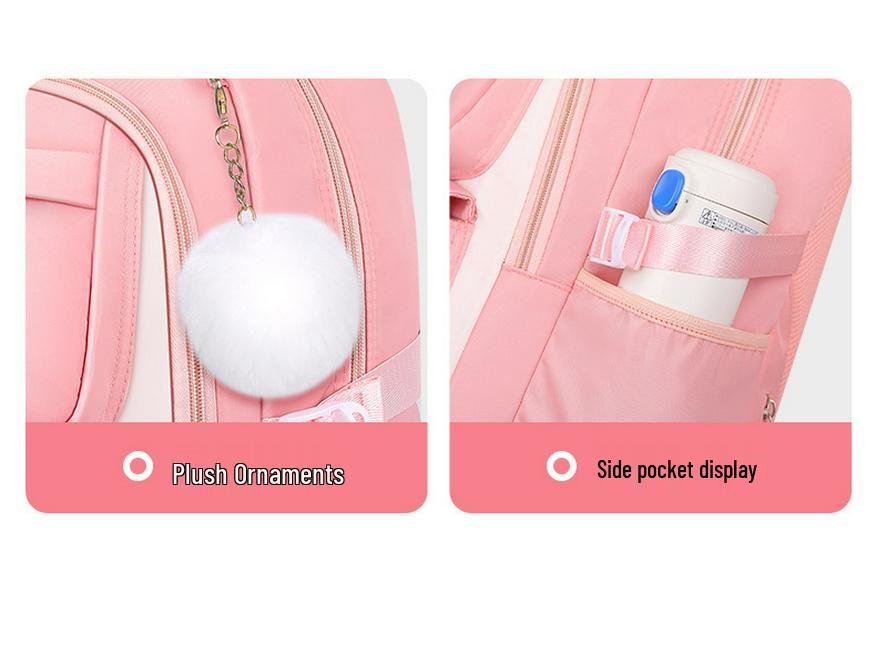 Rucksack mit großem Fassungsvermögen und wasserabweisend für Grundschulmädchen - Leichtes, lastreduzierendes 3-teiliges Set