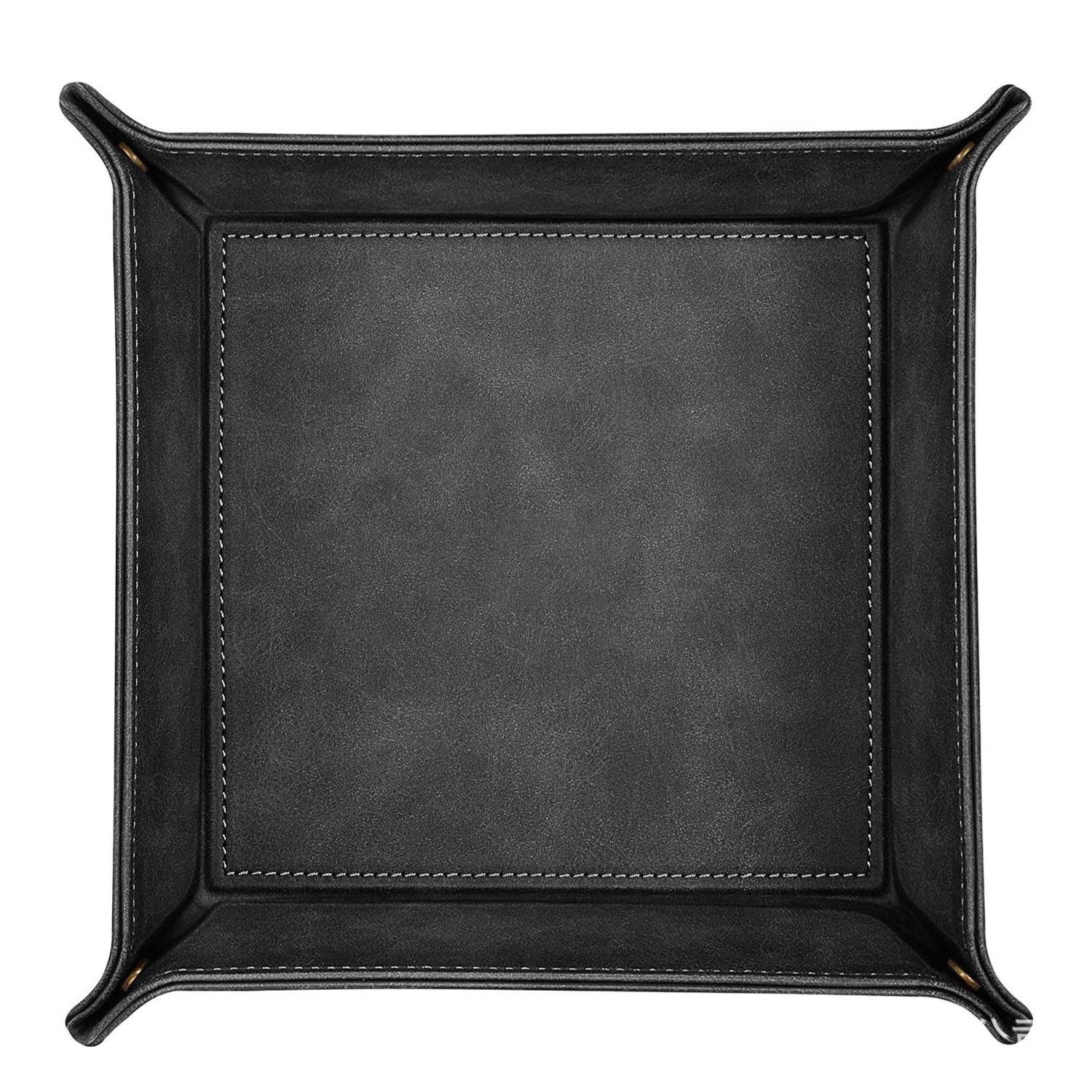 

Creative Desktop Leather Storage Folding Miscellaneous Small Items Storage PU Remote Control Storage Key Storage Box