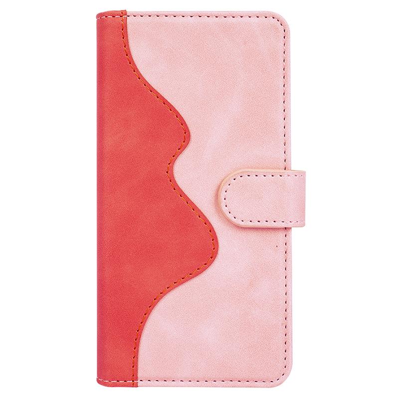 For iPhone 16 Pro Case Splicing Color PU Leather Phone Wallet Cover