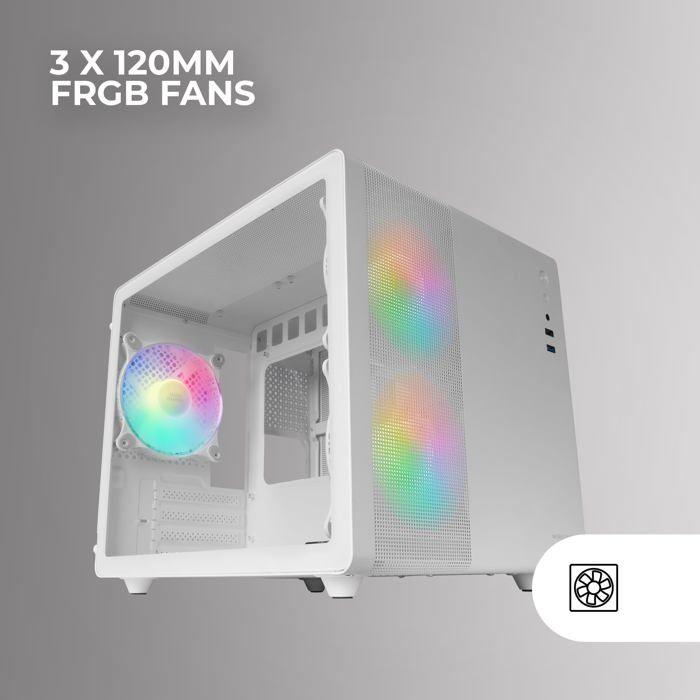 Boîtier Gaming - MARS GAMING - MC-400 - Micro-ATX - Verre Trempé - 3 Ventilateurs FRGB 120mm