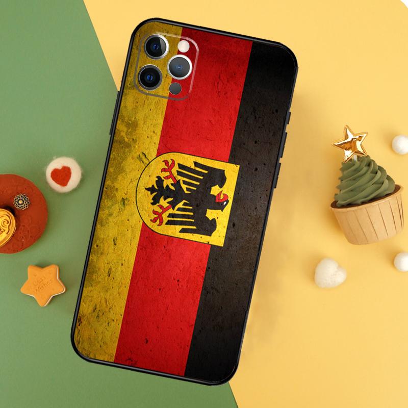 

Germany Flag Banner Phone Case For iPhone 17 Pro Max 17Air 16E 15 14 13 12 11 16 Pro Max Mini Shockproof Cover iPhone 14 Pro