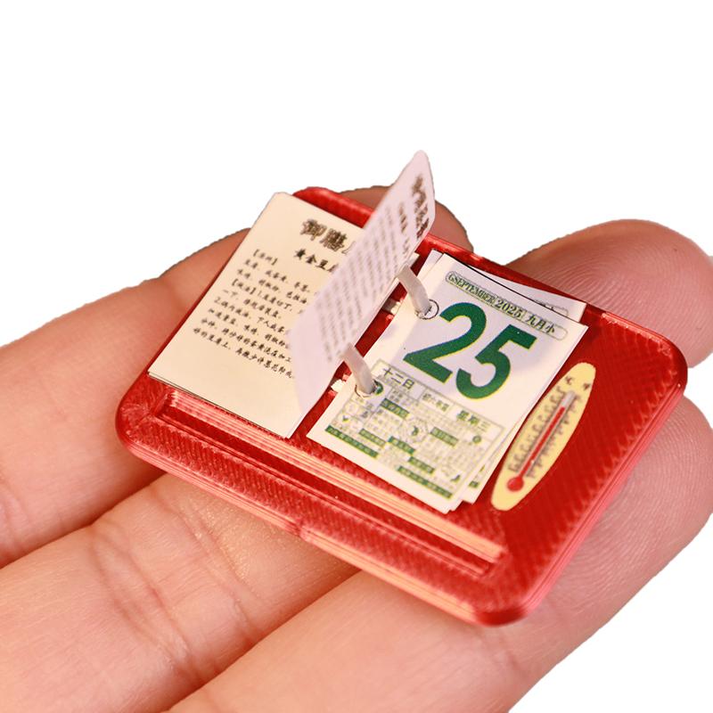 

Dollhouse Mini Calendar Set (Writeable Desk/Mini Wall Calendar) - Model Furniture with Removable Pages for Miniature Scenes