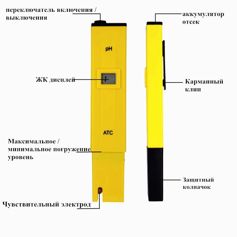 Portable PH Value Test Pen Aquarium PH Tester PH Meter Water Accurate Digital PH Meter Pen 0-14 Pocket  20% Off