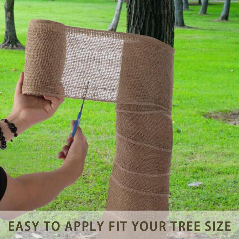 450x20cm Winter Tree Wraps Tape Shrub Plant Protection Cover Natural Jute Burlap Cloth Garden Outdoor Against Cold Wrap Tape