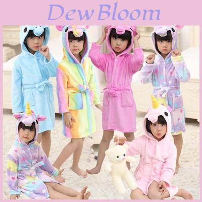 Soft And Cozy Unicorn Kids Bathrobe For Girls Boys Sleepwear Nightwear