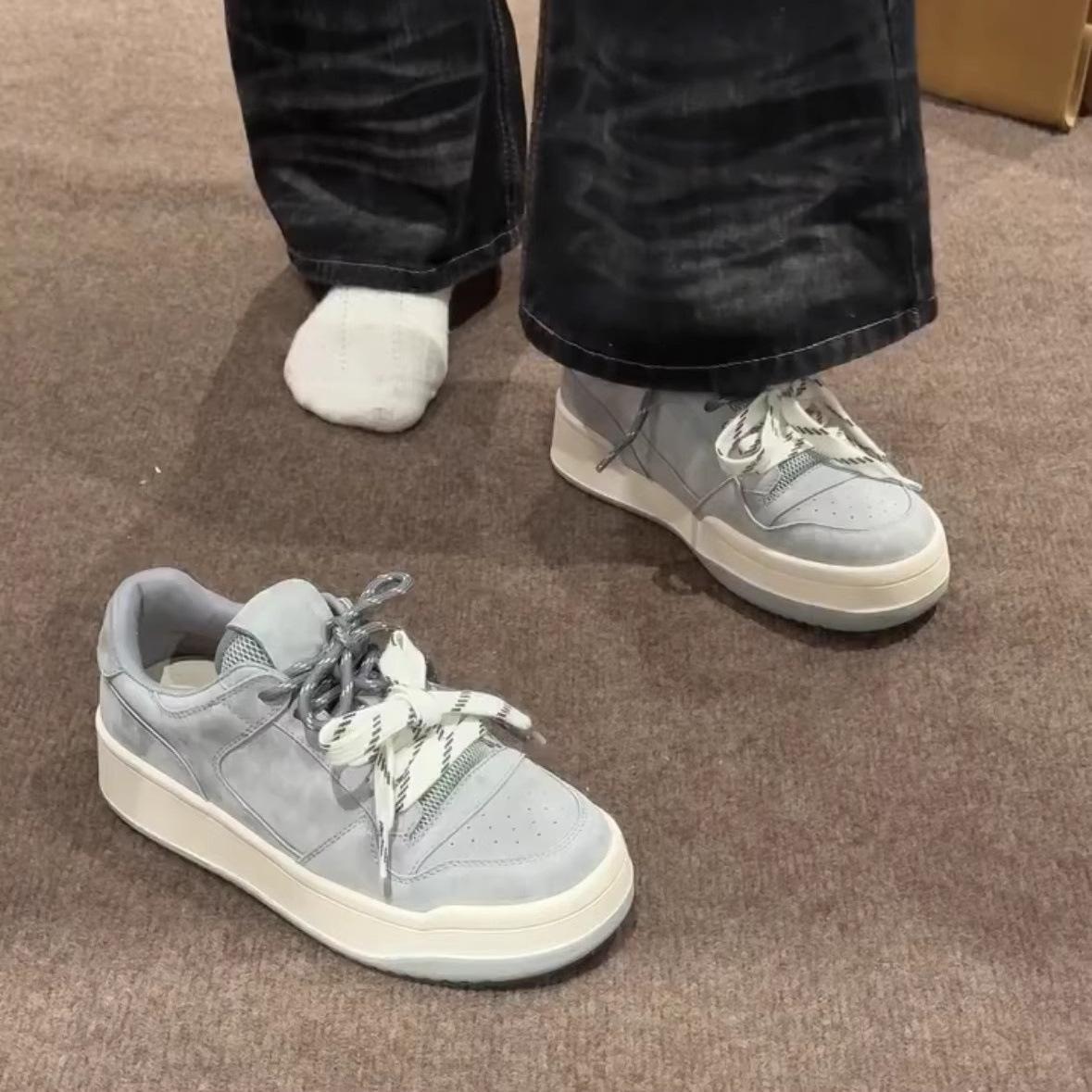 Обувь женская осенняя новая универсальная платформа белые туфли спортивные и повседневные кеды нишевая ретро обувь 35