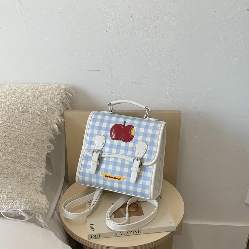 Plaid Backpack Women's Fashion Leisure Niche Design Sense Student Schoolbag High Value Lightweight Travel Backpack