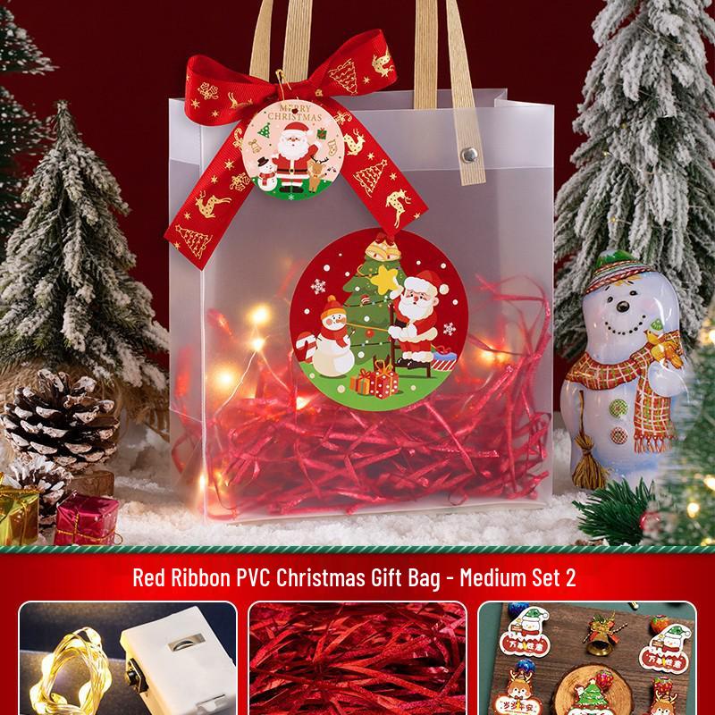 Christmas Eve Apple Candy Souvenir Handbag - Creative Transparent Gift Bag