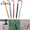 5/10pcs 18cm Ultralight Aluminium Alloy Strong Camping Hiking Tent Peg Stakes Triangular Stake Nail