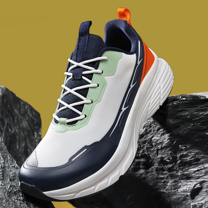 2026 Men's Plus Size Height-Boosting Sports Shoes - Non-Slip, Breathable, Thick Sole, Lace-up Jogging Dad Sneakers.