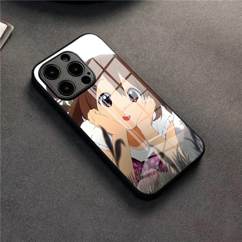 Cute Anime Girl K-ON Phone Case For 17 Pro Max IPhone 16 Pro 14 12 11 13 Mini X XR XS 15 Plus SE Glass Cover