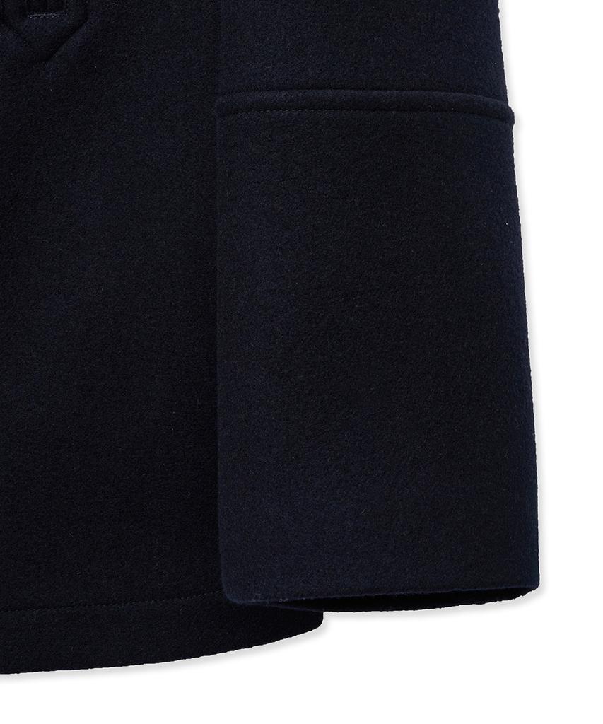 Noirer Heavy Wool Classic Half Peacoat (Navy)
