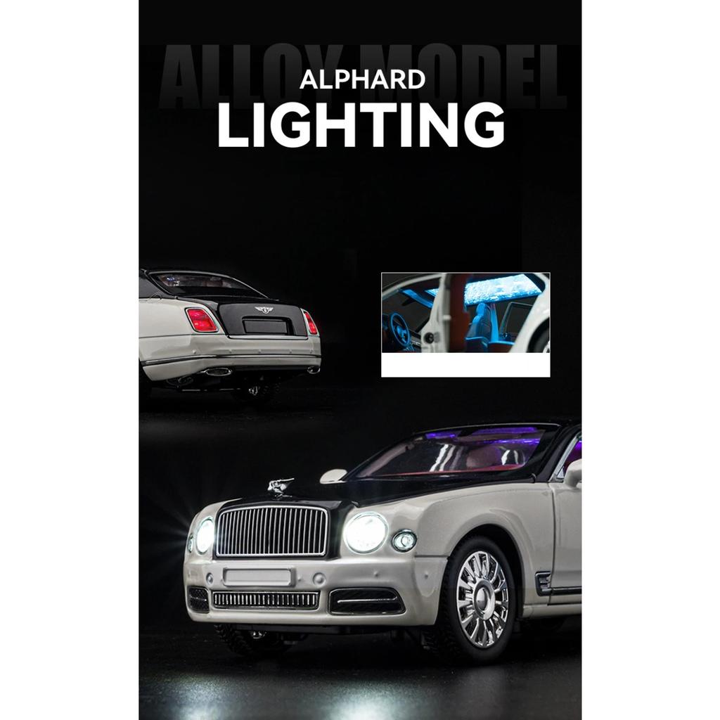 1/24 Bentley Mulsanne Alloy Car Diecasts & Toy Vehicles Car Model Sound and Light Pull Back Car Toys for Kids Gifts
