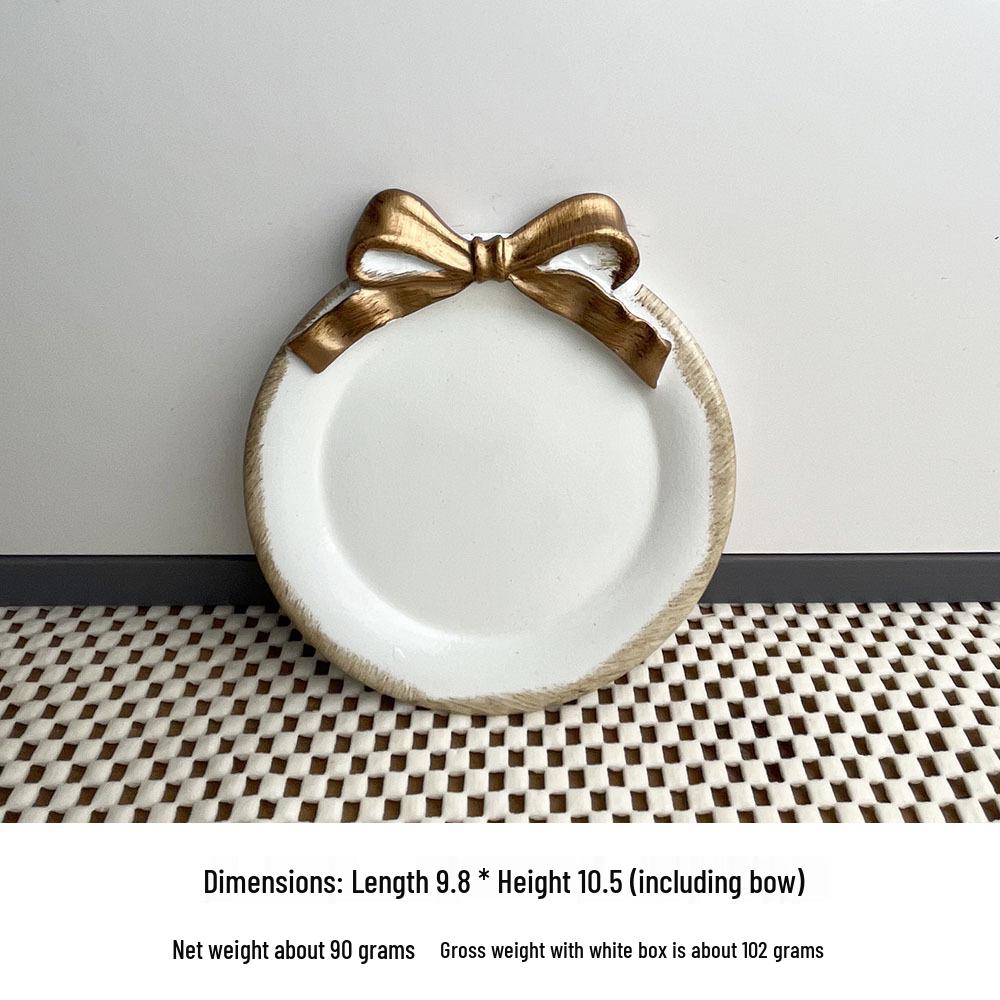 3D Resin Bow Macaron Color Desktop Ornament and Photography Prop Tray