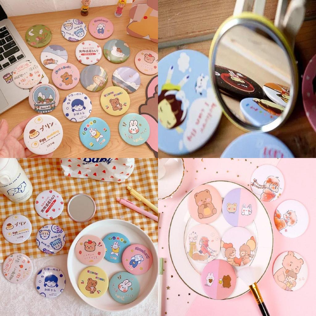 Fashion Mini Makeup Mirror Pocket Compact Cosmetic Vanity Girls Mirror