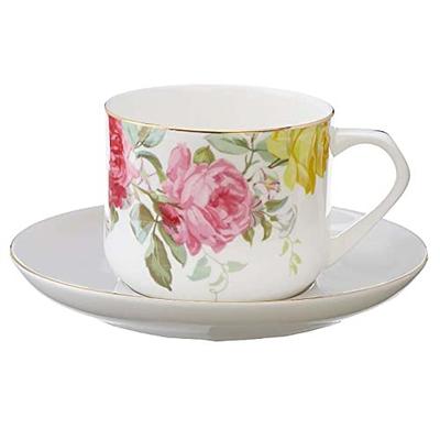 Royal Arden Microwave-Safe Cup & Saucer, Bone China, Boxed, 250ml, D15 X W15 X H6cm (Cup Opening Diameter: 8.5cm), No. 37702.