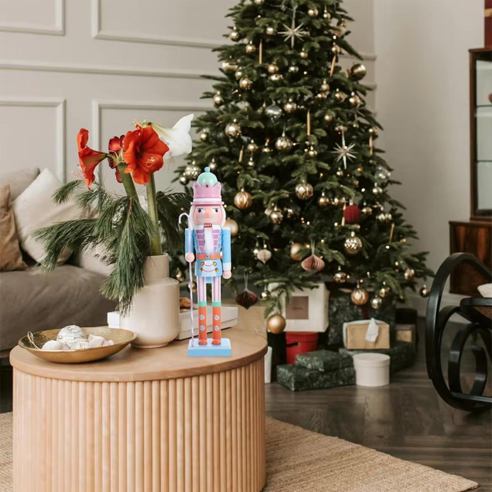 10 Inch Nutcracker Puppet Wood Nutcracker Statues Doll Exquisite Nutcrackers Soldier Ornament Girl
