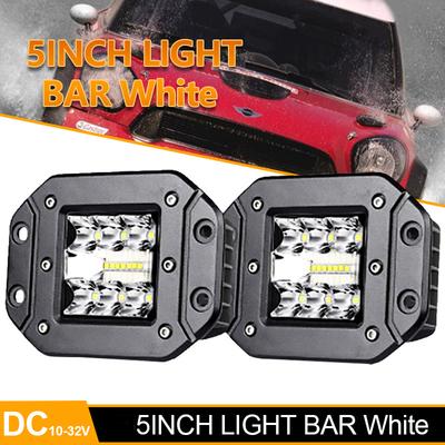 5" Flush Mount LED Work Light Bar OffRoad 12V 24V Spot Flood LED Light Bar for Car Boat SUV 4x4 Truck Jeep ATV Headlight