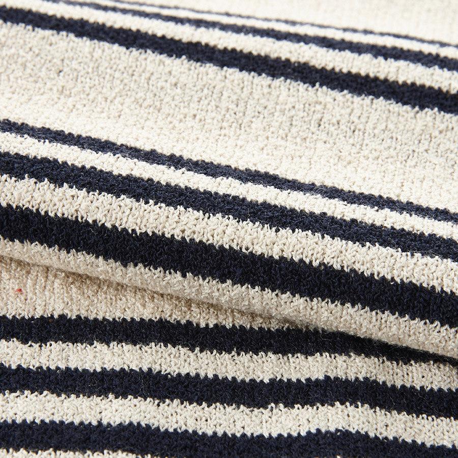 STCO Diems Round Stripe Knit_Ivory (Classic Fit)_Dktvb71Cti