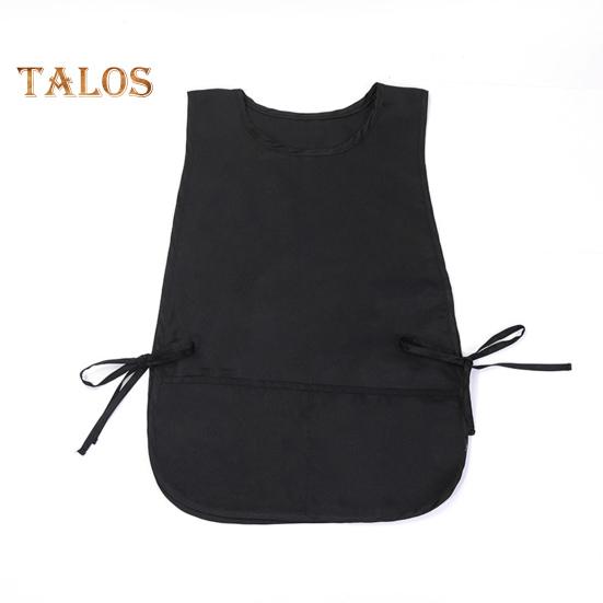 Водонепроницаемый фартук сапожника с 2 глубокими карманами, унисекс, художественный халат для покраски, уборки, прочный кухонный фартук для художников и работы чёрный