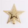 Gold Five-Pointed Star Christmas Tree Topper and Ornaments