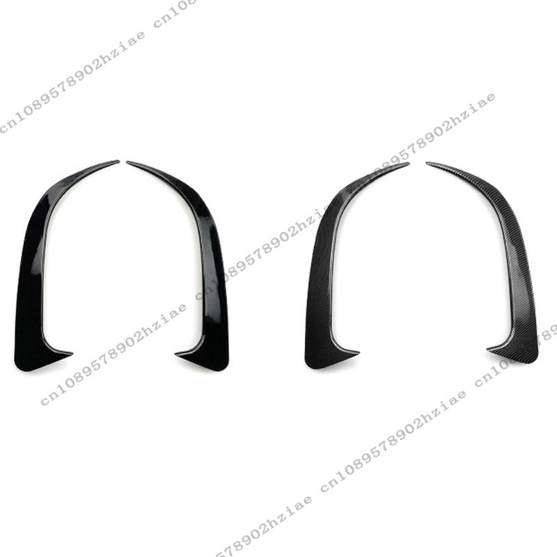 2pcs Gloss Black Rear Bumper Spoiler Fins Trims For Mercedes-Benz CLA-Class W117 C117 CLA200 220 250 260 45 AMG 2013-2019 Tuning