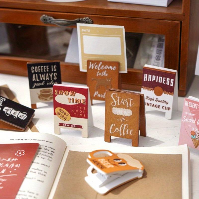 Desktop Note Holders with Inspirational Quotes, Perfect for Office, Home, or Decor (Coffee is Always a Good Start, High Five