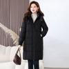 Winter new thickened hooded large size medium and long women's clothing fashionable versatile warm down cotton clothes women's coat