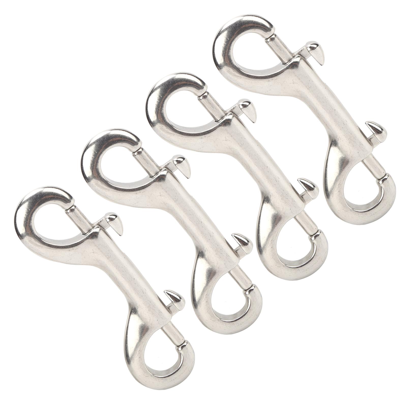 

L90MM Морская нержавеющая сталь 316 Двойные болтовые зажимы Прочный карабин для цепи для домашних животных