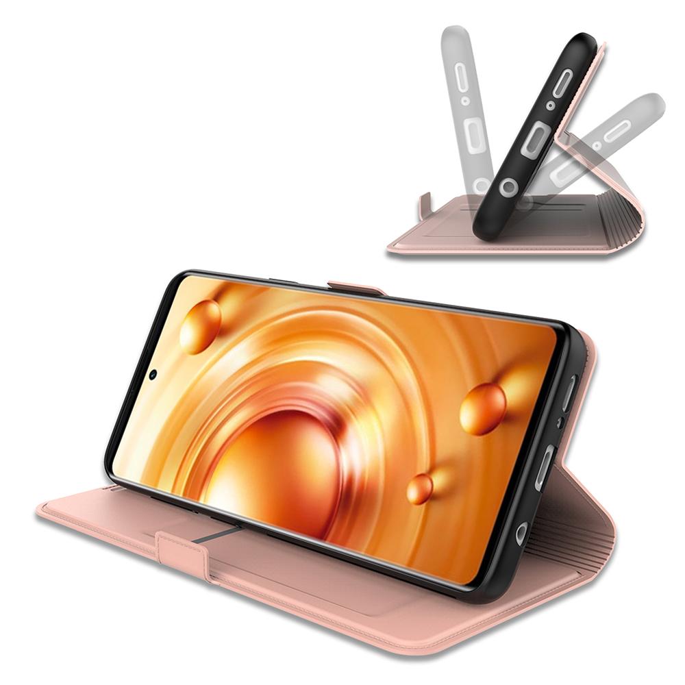 Etui na telefon komórkowy vivo V30 Lite 5G z uchwytem na karty, klapką i podstawką, ochronny pokrowiec ze skóry PU