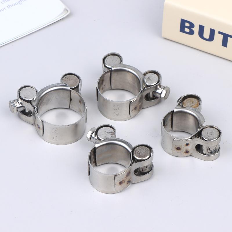 2Pcs Stainless Steel Strengthens European Style Hose Clamp Exhaust Circular Air Water Pipe Clip Sealing Welding Repair Tool