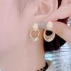 Brushed Splicing Stud Earrings, Women's Exaggerated Sense of High-end, Large Circle Ear Buckles, Temperament, Personality, Niche Earrings, Jewelry