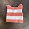 Ears Design Cats Knit Cap With Stripe Style For Daily Cold Weather Use Outdoor