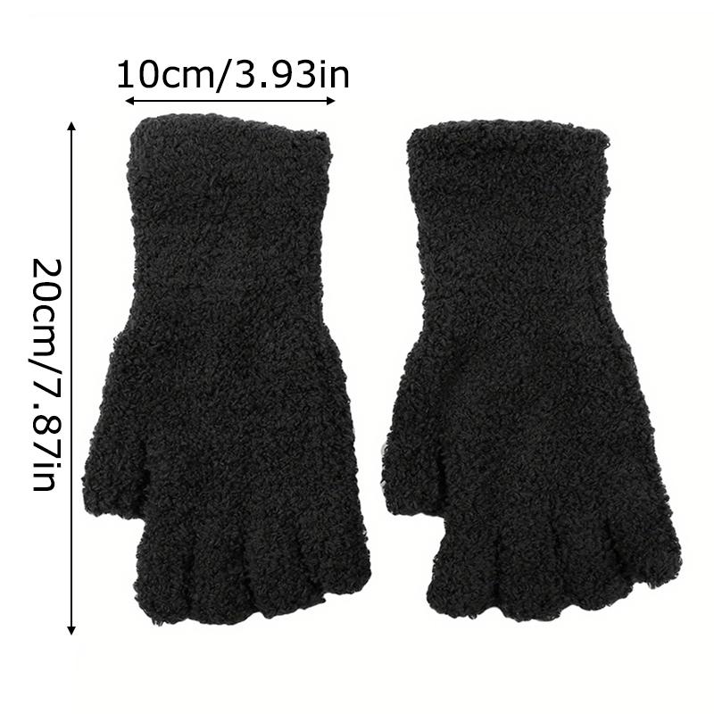 1 Par Vinter Minimalistiska Söta Skrivande Pekskärmshandskar Mode Anti-noppor Student Varma Handskar Gåva Korallfleece