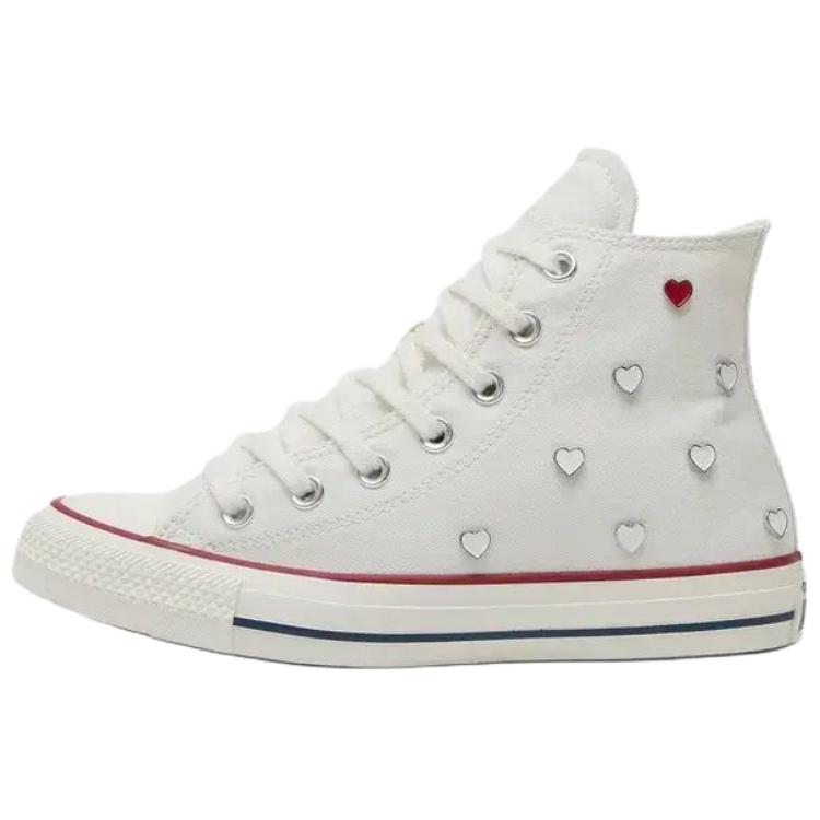 Converse All Star Серия Love Удобная посадка Высокие кеды из холста Женские кеды Белый Красный A19055C 37