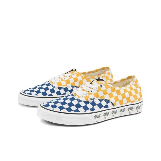

Vans Authentic idewall Palm Tree Checkerboard VN0A348A40P Men s Shoes EU 34.5 жовтий/синій