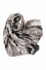 Scarf with Ethnic Patterns - Beige, Black and Gold 180X90