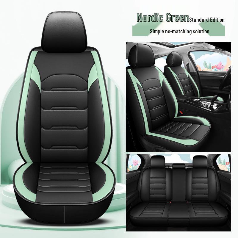 Universal Full-Wrap Four Seasons Breathable Leather Car Seat Cover
