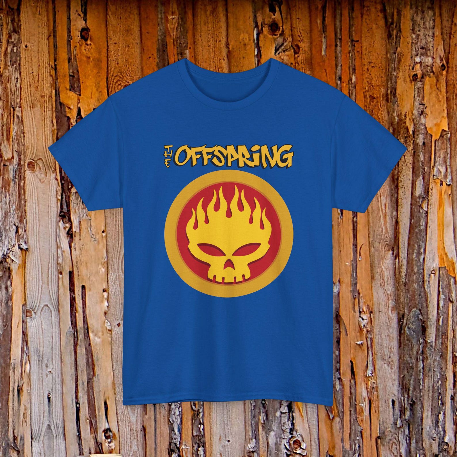 The Offspring Fire Punk Rock Band Logo Tee | Music Shirt L