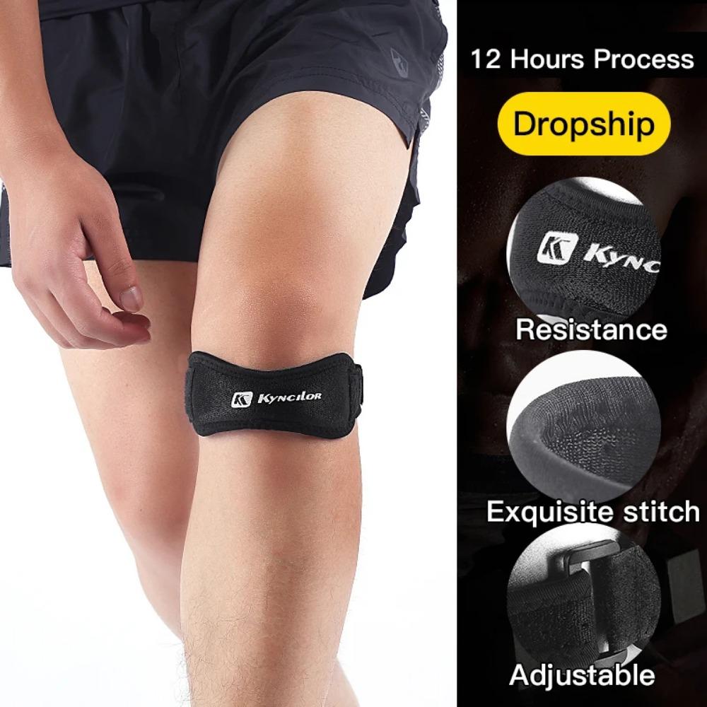 1PC Adjustable Patella Kneecap Band Silicone Gel Knee Tendon Strap Knee Support for Running Cycling Gym Sports