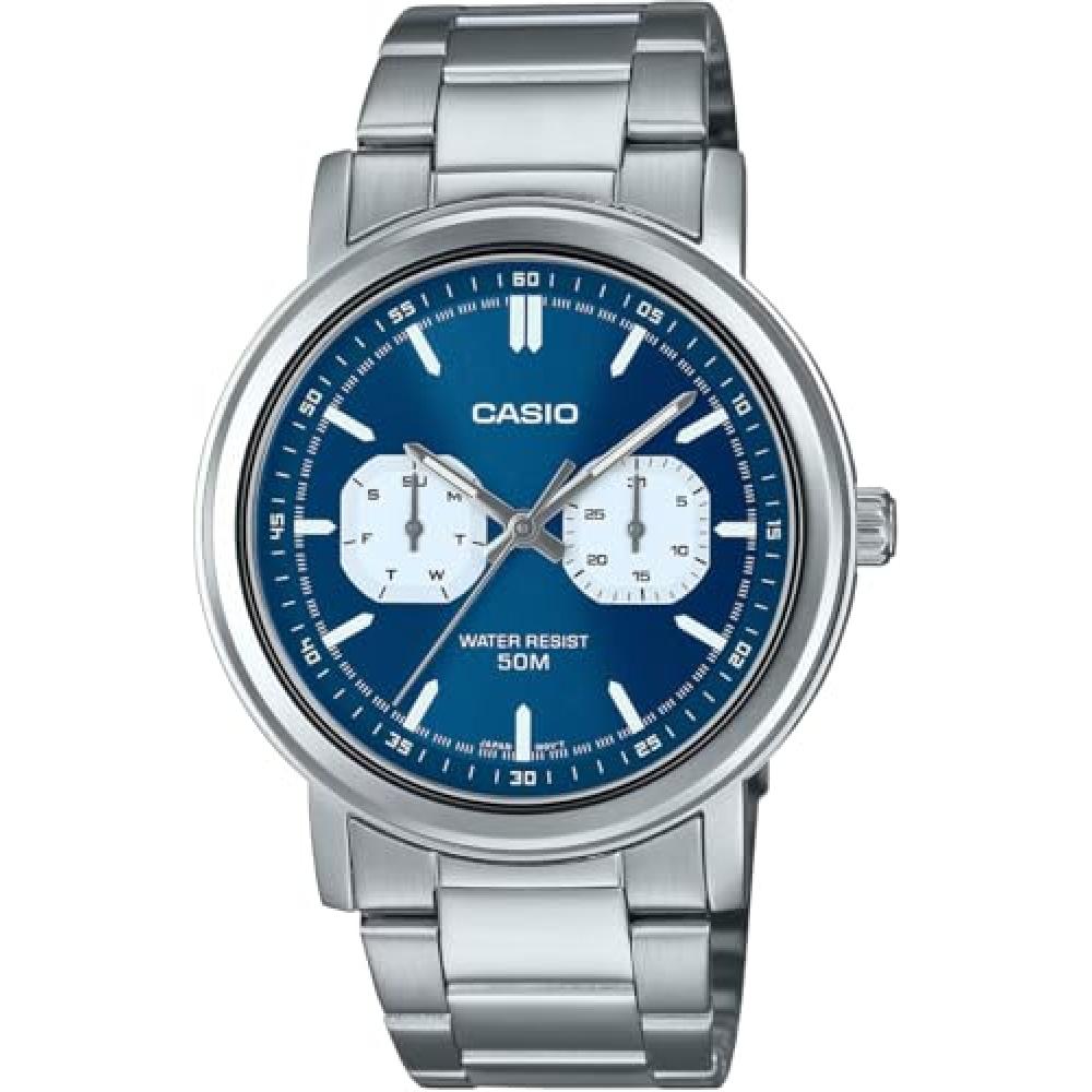 

CaSio Mtp E335d 2e1v [] [CaSio] Стандартные кварцевые мужские наручные часы с несколькими календарями, серебристые и синие, overSeaS