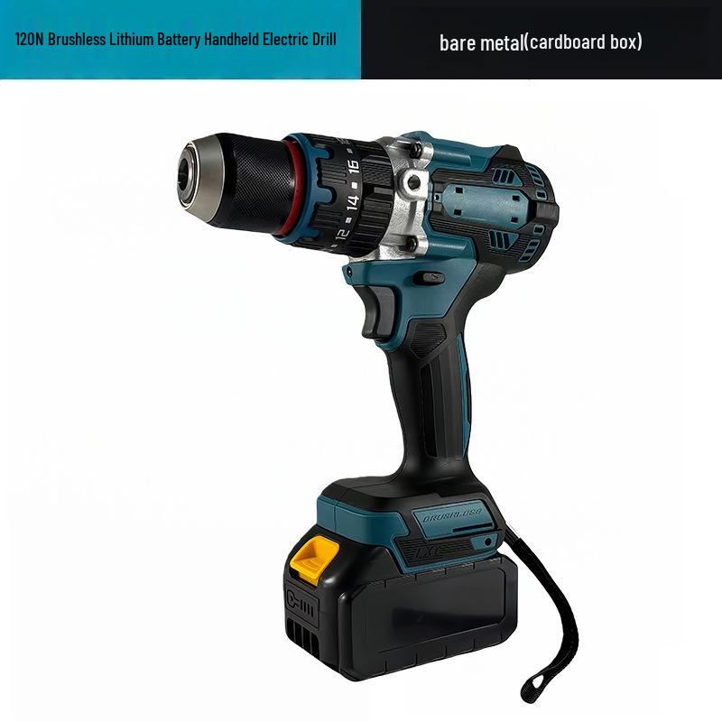 13mm Brushless 21V Lithium Ice Drill, 120Nm Torque Handheld Impact Pistol Drill