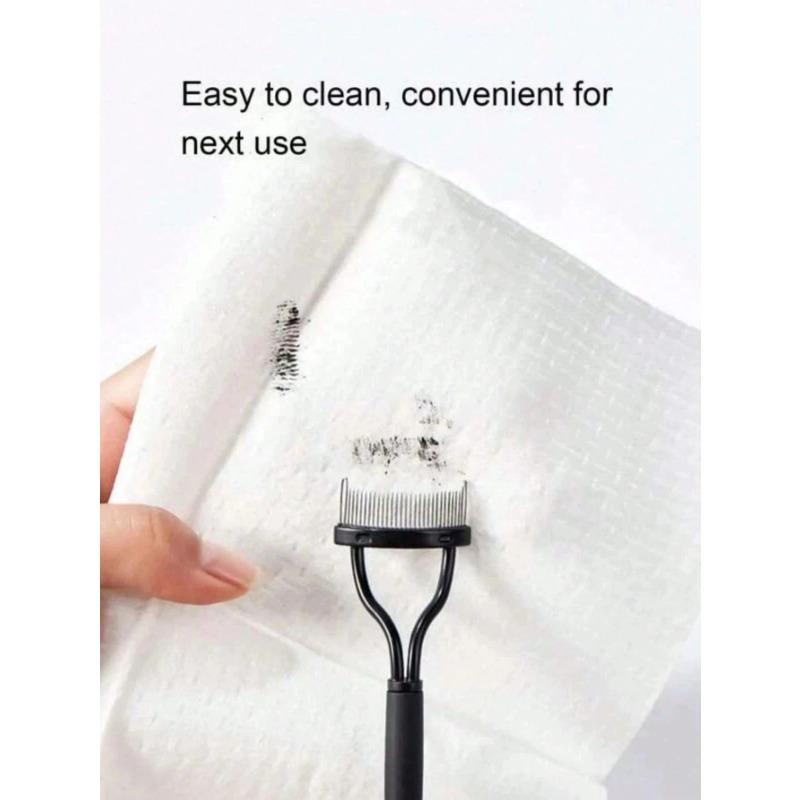 1/2Pcs Ergonomic Eyelash Comb Separator - Curved Comb Belt with Dust Cover Clear Root Styling Tool for Eyelashes