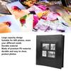 600 Pockets Photo Album 6 Inch Easy to Clean PU Leather Photo Album Picture Album for Photo Storage Collection Black