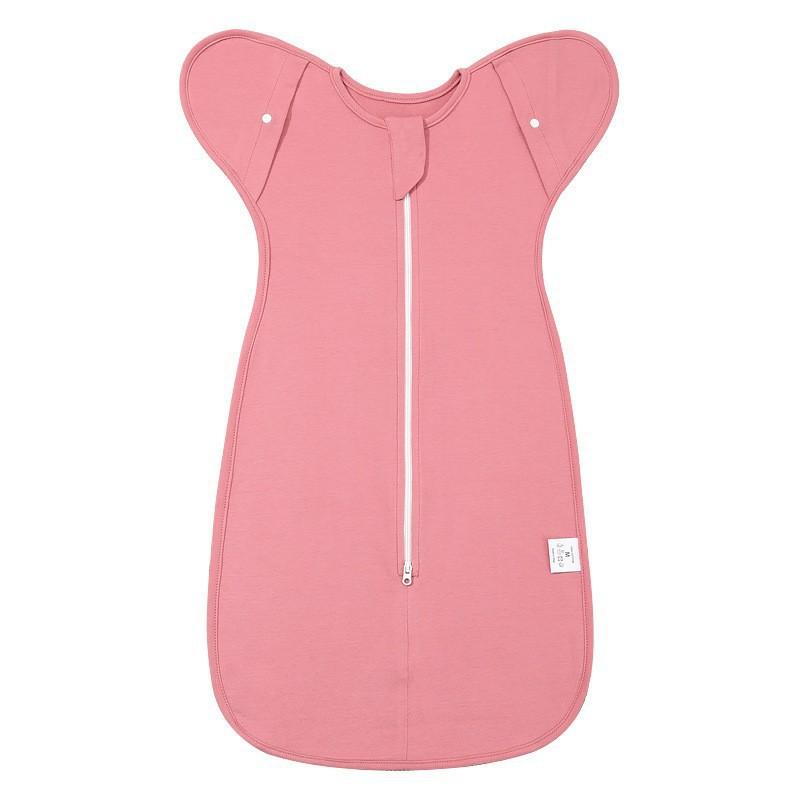 Baby Cotton Swaddle Blanket Newborn Sleep Sack Wrap Arms Up Design Stretchable Sleeves