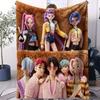 Coperta Demon Hunters KPOP Coperta Calda Anime Coperta Regalo per Fan Adatta per Casa Tempo Libero Campeggio Viaggio Coperta Multifunzionale
