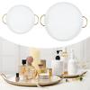 Round Jewelry Tray Key Holder Decorative Serving Platter Perfume Organizer for Dressing Table