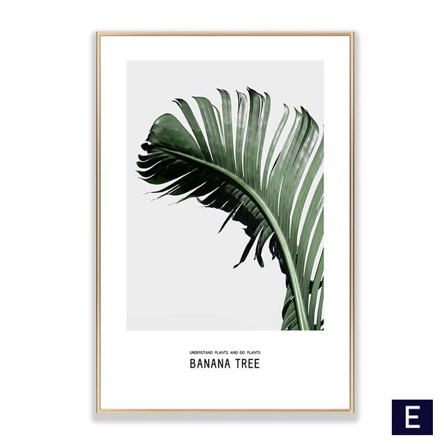 Green Leaf Poster Canvas Painting Plant Wall Art Pictures For Living Room Natural Modern Home Decorative Prints On The Wall
