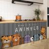 Cabinet Door Curtain Dustproof Curtain Decorative Wardrobe Bookcase Curtain for Kitchen Cupboard No Punching Covering Cloth
