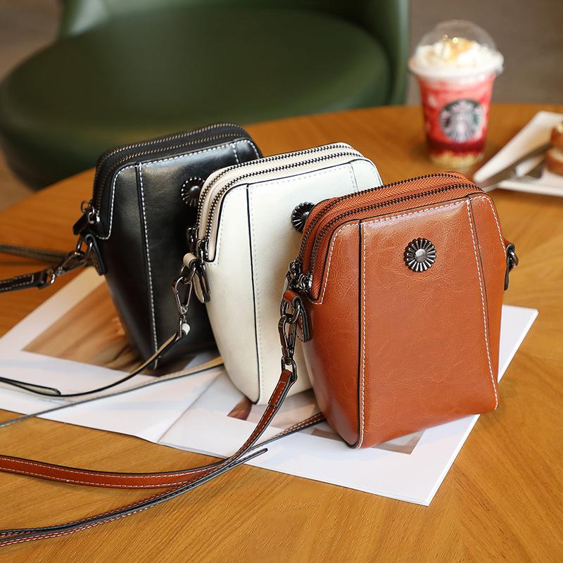 Mobile Phone Bag for Women's Crossbody Bag Mini Bag New Genuine Leather Bag Spring and Summer New Women's Mobile Phone Bag